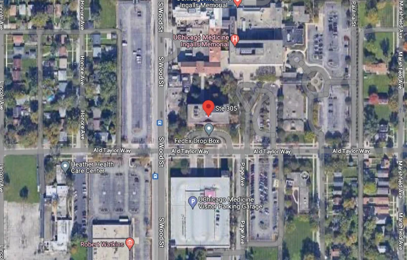 google map screenshot of i. 71 West 156th St Suite 305 Harvey, IL 60426